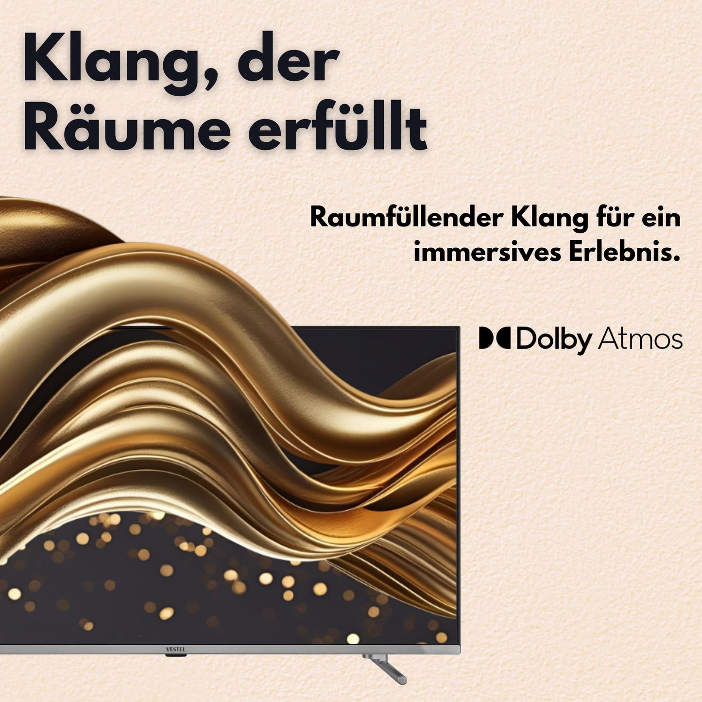 Vestel Fernseher 50 Zoll Smart TV Powered by TiVo, 4K UHD Fernseher mit Dolby Vision HDR, Dolby Atmos und integriertem Triple-Tuner, LED TV 50UT9740 schwarz