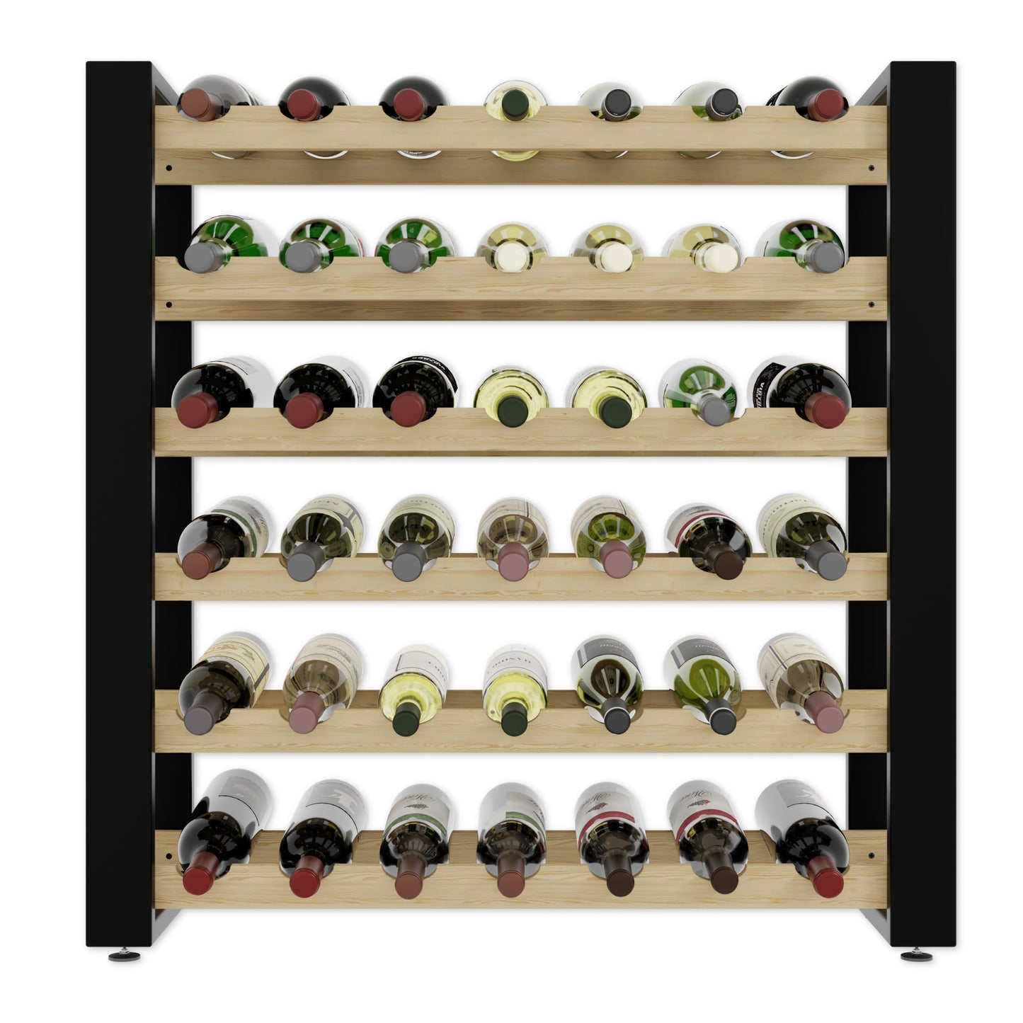 Lenmar RW Series Wooden Wine Rack for Bottles, Loft, Bottles, Wine, Bottle Rack, Cellar Rack, Shelves, Bottle Holder, Wine Stand, etc. (Loft 135, 204 x 104 x 27, 135 Bottles)