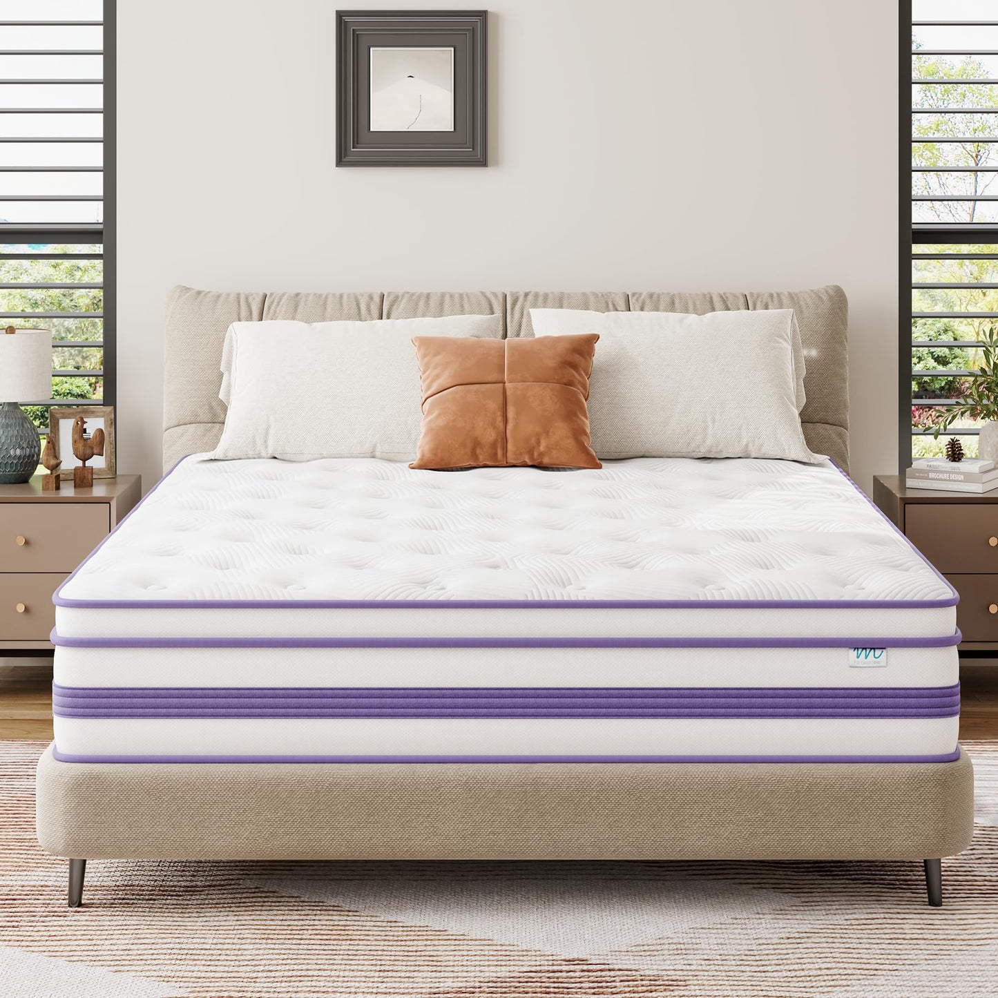 Moziel 180 x 200 cm Mattress, 26 cm Height, H3, Oeko-Tex Certified, Gel Memory Foam Hybrid, Pocket Spring, Breathable, Medium Firm, Pressure Relief, Barrel Pocket Spring Mattress Packed in Box