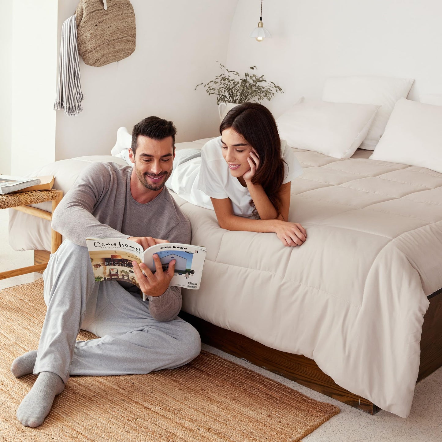 Exclusivo Mezcla 4-Season Duvet 155 x 220 cm, Warm and Light Sleeping Blanket without Cover, Turquoise/Aqua