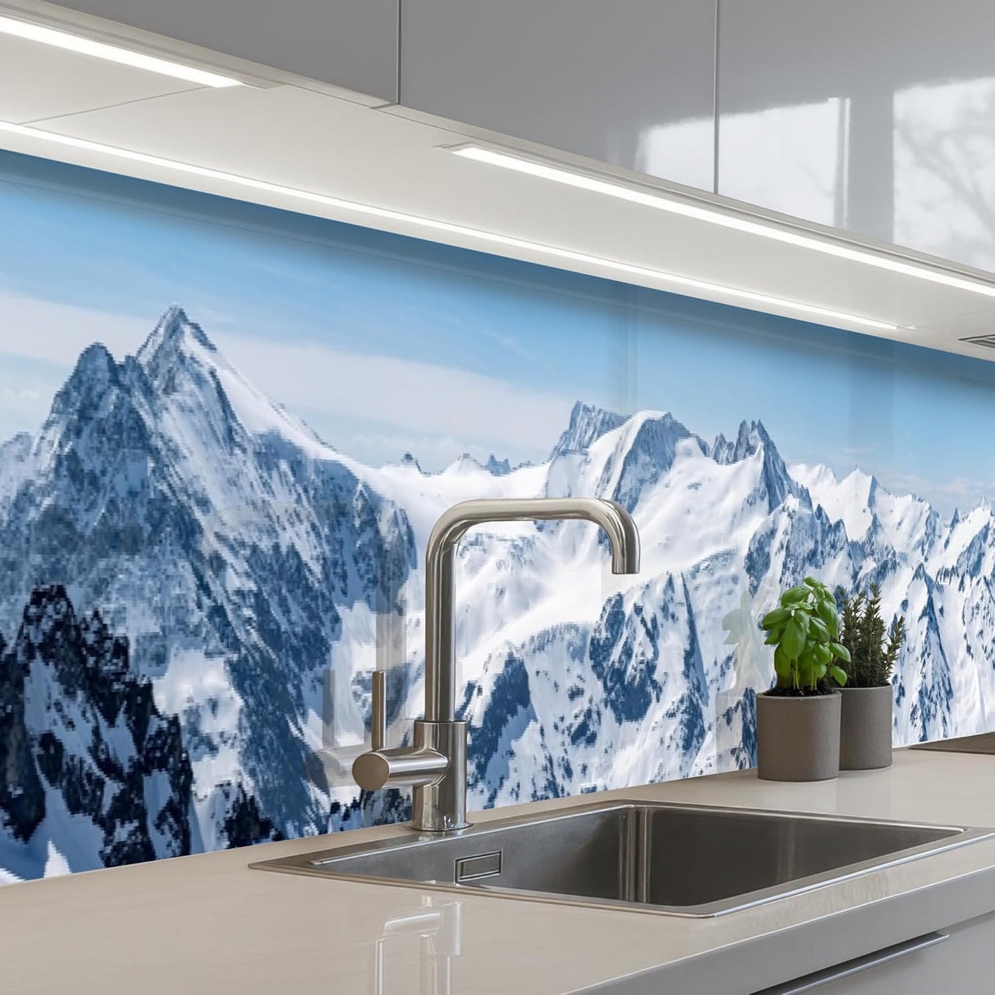 Splash Guard Kitchen Back Wall 60 x 80 cm Kitchen Washable Self-Adhesive Kitchen Wall Kitchen Front Kitchen Back Wall Protection Lavender - Purple - Flowers - Natural