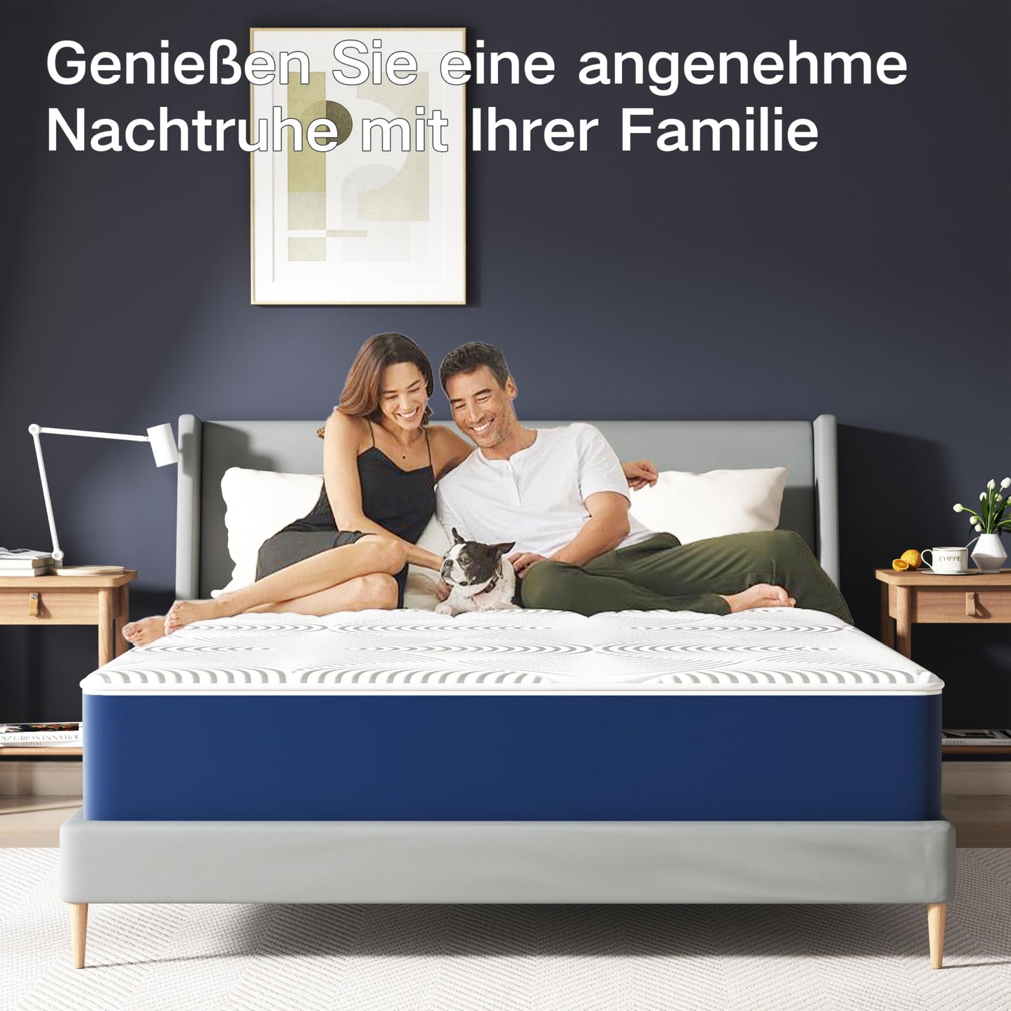 Mattress, 140 x 200 cm, 7-Zone, H3 Firmness, OEKO-TEX-Certified, 25 cm Height, Pocket Spring Mattress with Memory Foam, Bed Mattress