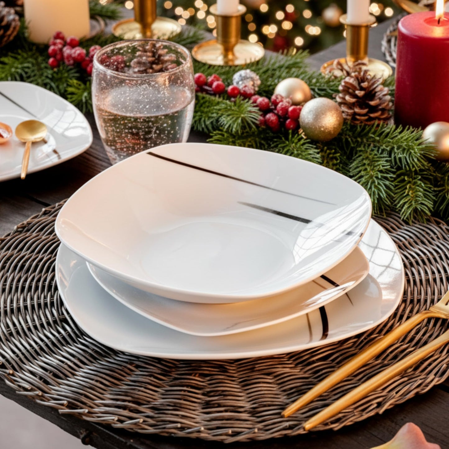 Sänger Bilgola Black Lines Complete Dinner Set