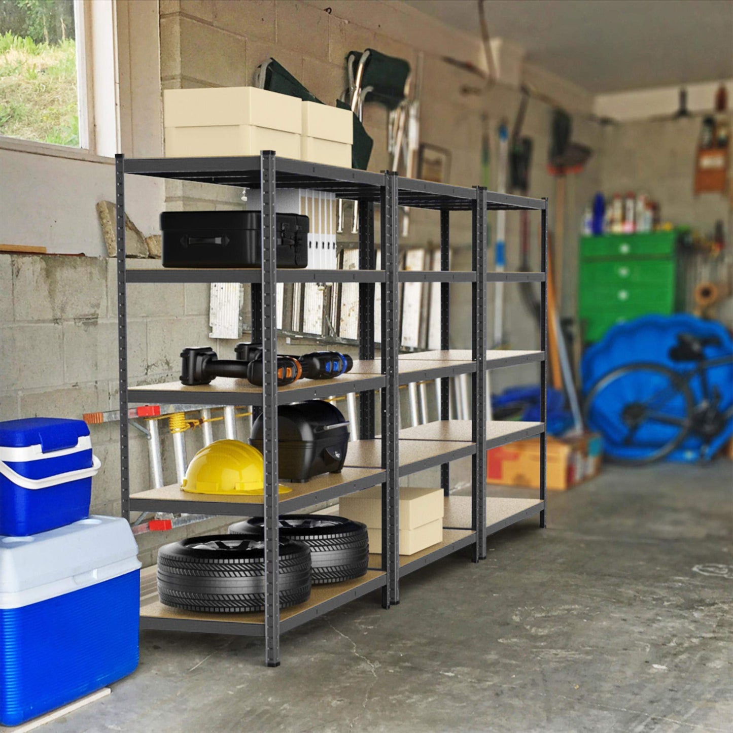 Yaheetech Heavy Duty Shelving Unit 180 x 120 x 60 cm 5 Shelves Metal Shelf Maximum Load 875 kg Cellar Shelving Unit Workshop Shelf