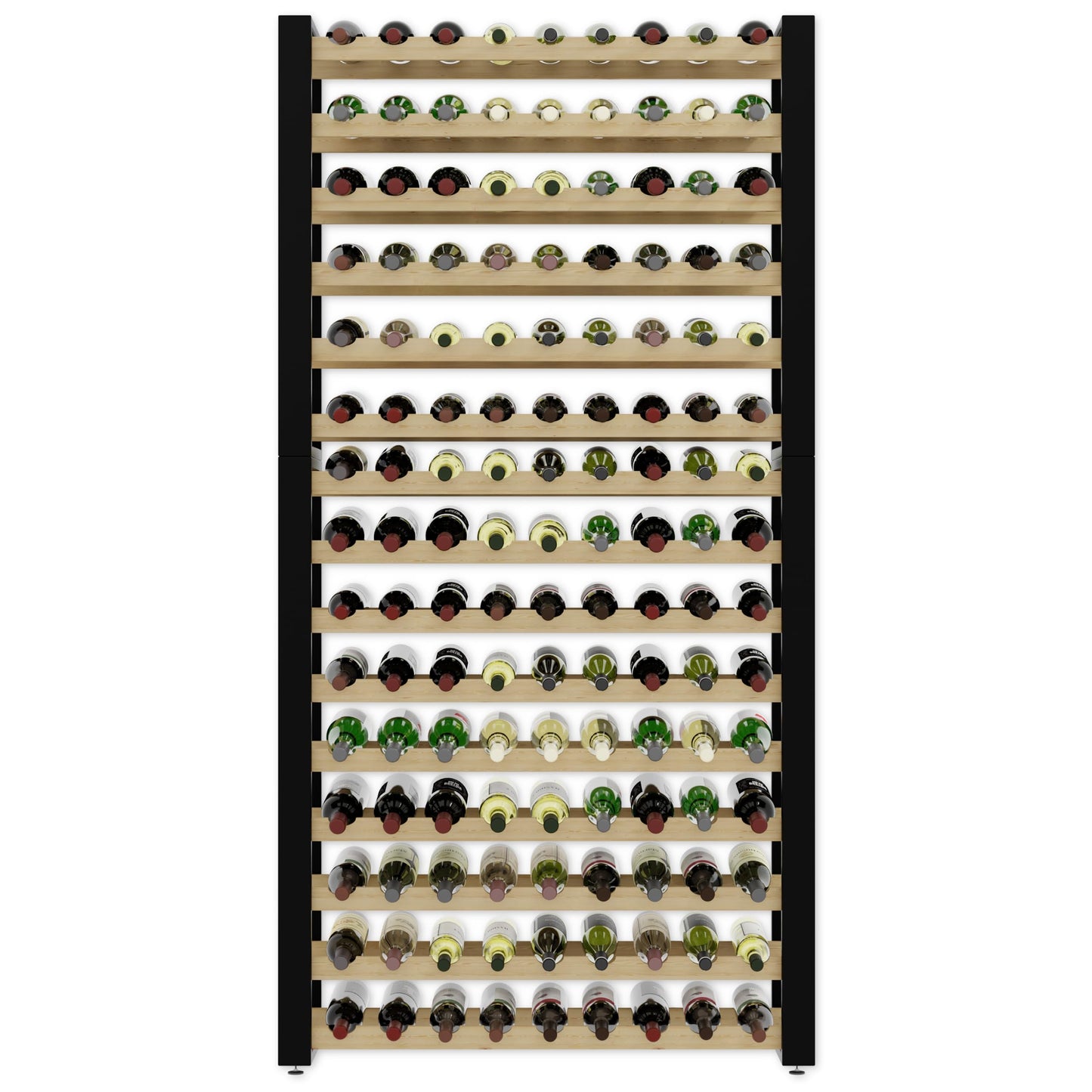 Lenmar RW Series Wooden Wine Rack for Bottles, Loft, Bottles, Wine, Bottle Rack, Cellar Rack, Shelves, Bottle Holder, Wine Stand, etc. (Loft 135, 204 x 104 x 27, 135 Bottles)