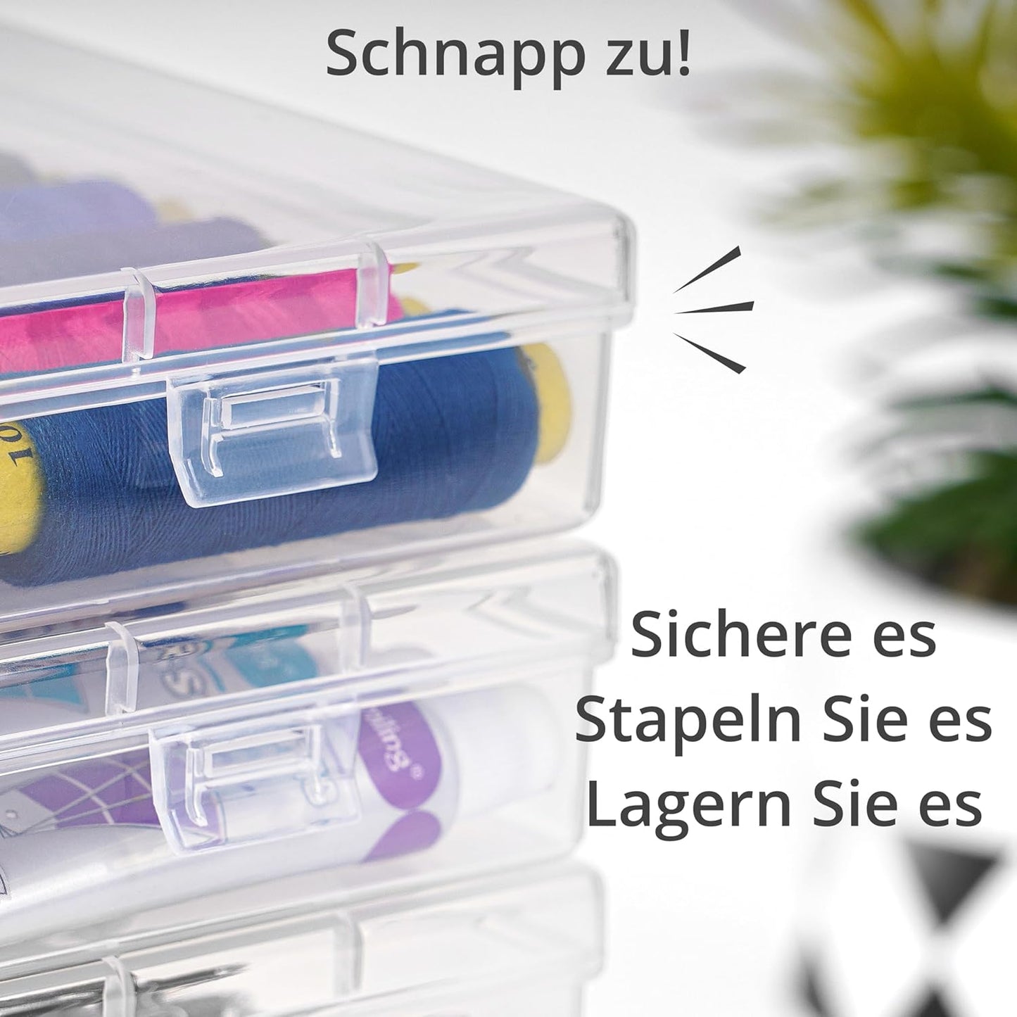 Winter Shore Rectangular Plastic Containers with Lids in Various Sizes [Pack of 24] - Empty Transparent Storage Boxes Small with Hinged Lid for Art Supplies, Small Parts, Beads & Accessories