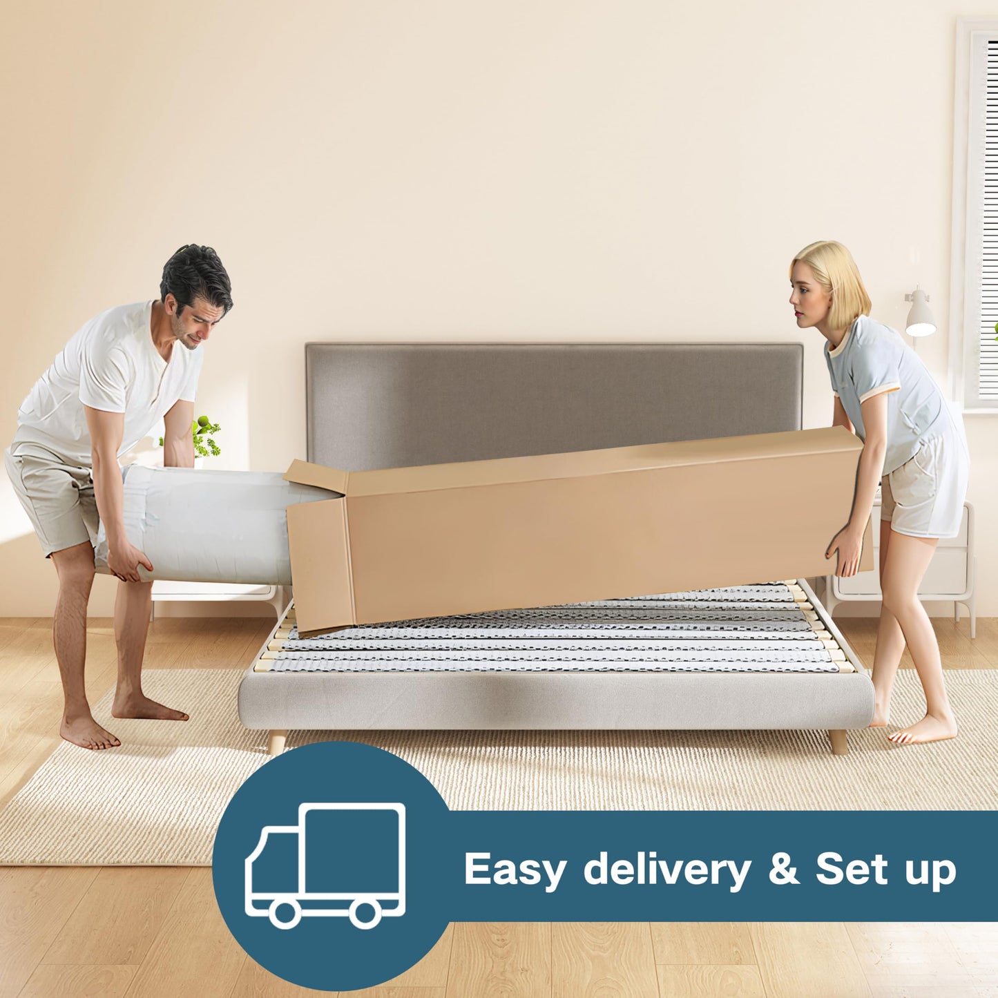 PurrJoys Mattress, 140 x 200 cm, Height 25 cm, Pocket Sprung Core, H3 and H4, 7-Zone, Breathable, Oeko-Tex Certified, for Side Sleepers and Back Sleepers