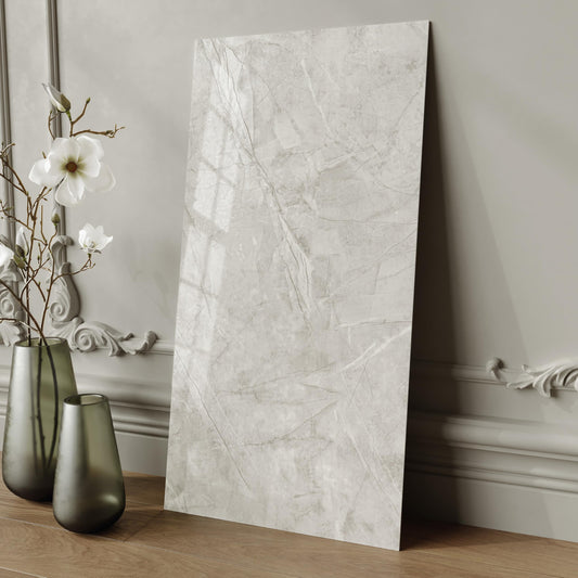 Hode Pack of 10 Adhesive Tiles, Kitchen Marble, 60 x 30 cm, Self-Adhesive Tiles, White, Waterproof, Wall Panels, Self-Adhesive for Kitchen Splashback, Bathroom, Living Room, Wall Tiles