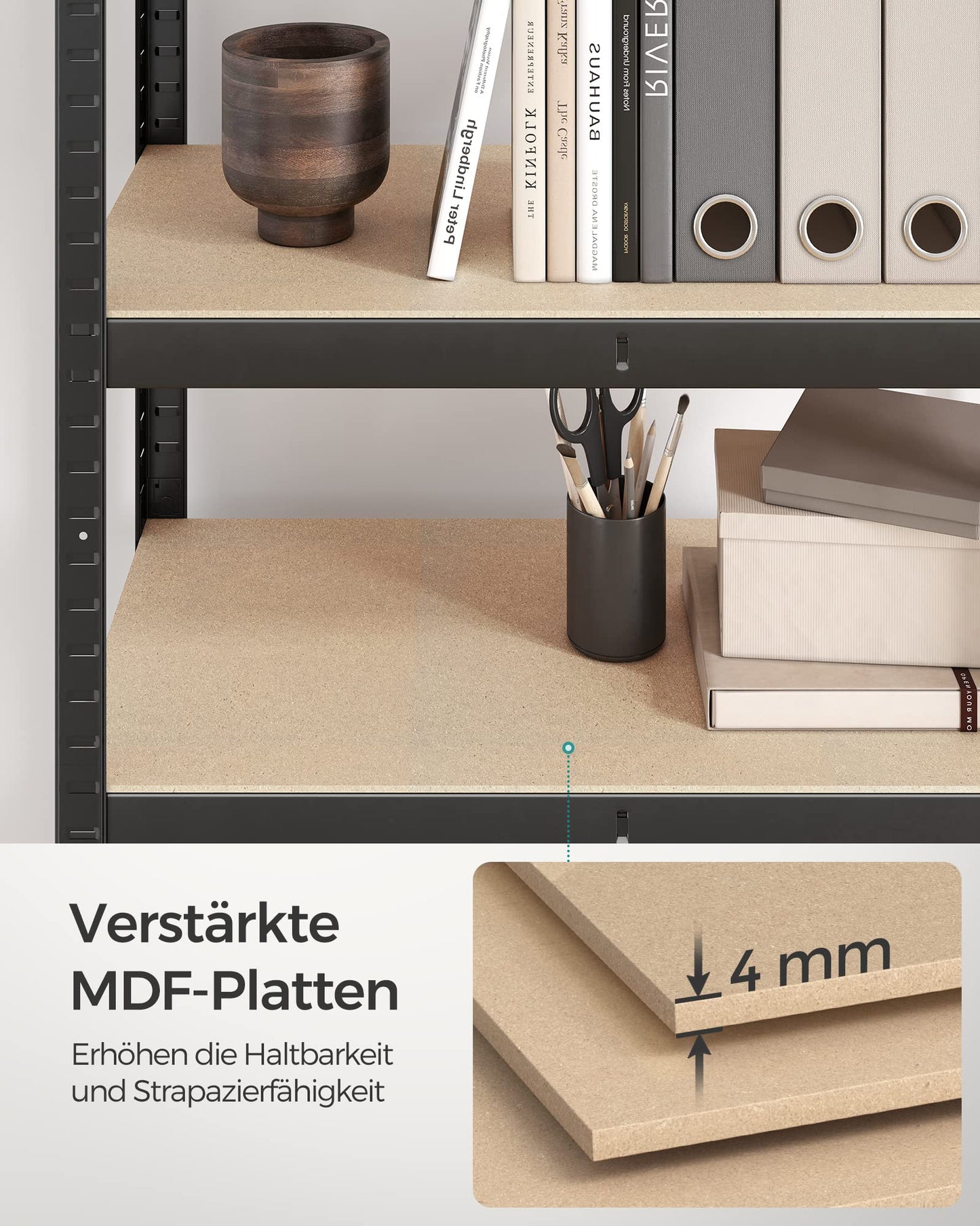 SONGMICS Heavy Duty Shelving Unit Set of 2 Cellar Shelves Storage Shelves 40 x 80 x 160 cm Shelf with Steel Frame Maximum Load 520 kg 4 Adjustable Shelves Silver GLR044E02