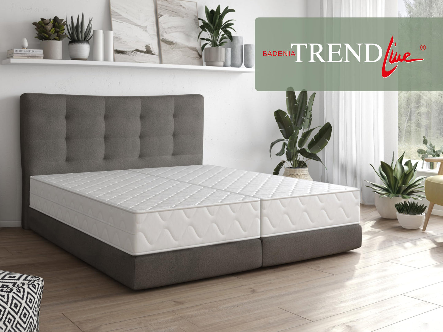Badenia Trendline BT100 2-in-1 Duo XXL orthopädische 7-Zonen Komfortmatratze, 22 cm hoch, Härtegrad 3 und 4, 140 x 200, Öko-Tex Zertifiziert, produziert nach deutschem Qualitätsstandard