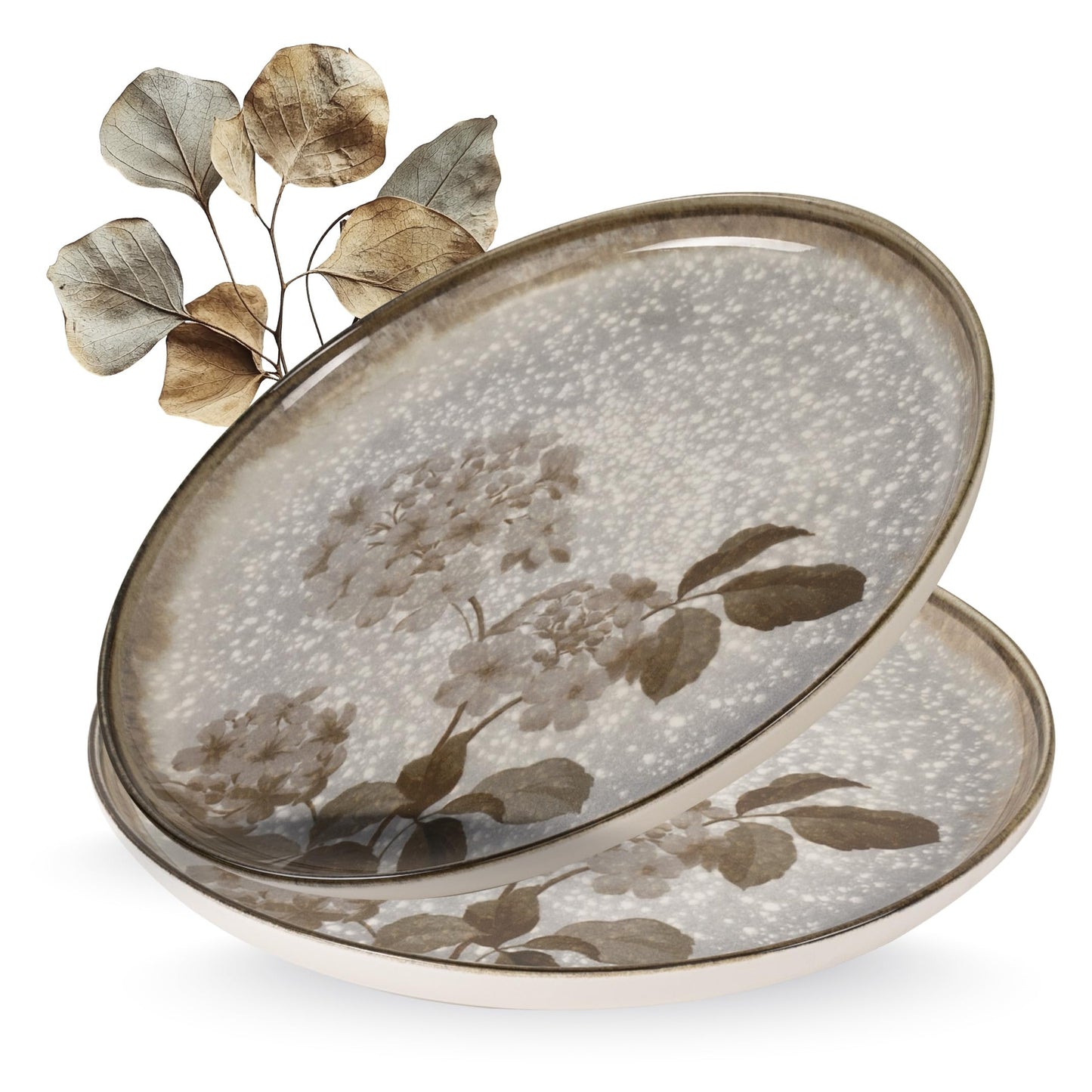 Moritz & Moritz BLOSSOM 18-Piece Crockery Set for 6 People, Elegant Plate Set Made of High-Quality Porcelain with Floral Design, Crockery Set of 6 x Dinner Plates, 6 x Dessert Plates, 6 x Soup Plates