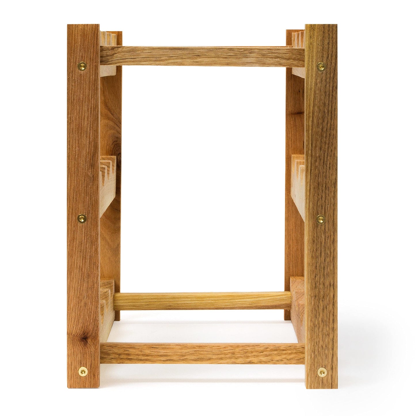 Relaxdays Free Rack: 28 x 42.5 x 21 cm Wooden Stand with Three Shelves for 12, Small Wine Bottle Holder Made Out of Oiled Walnut for Horizontal Storage, Wood, Natural Brown, 42 x 21 x 28 cm