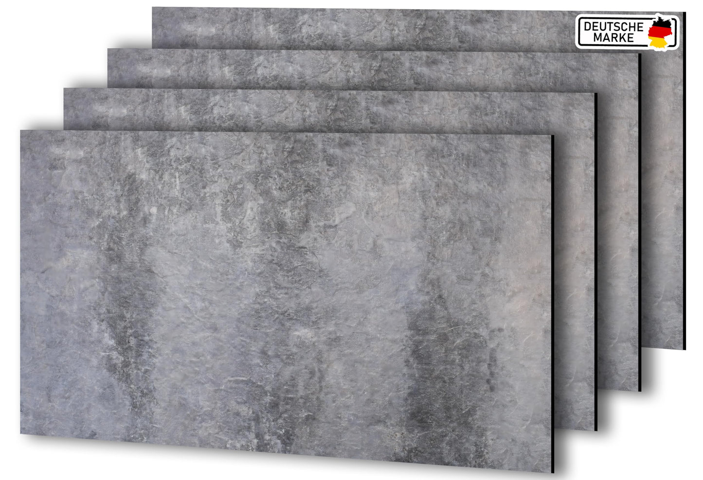 AS Country Stone, Marble Look, Wall Panels, 60 x 120 cm, Polyvinyl Chloride (PVC) Wall Cladding, Made of Plastic, Panels for Kitchen, Bathroom and More, Kitchen Back Wall Panel Light Concrete