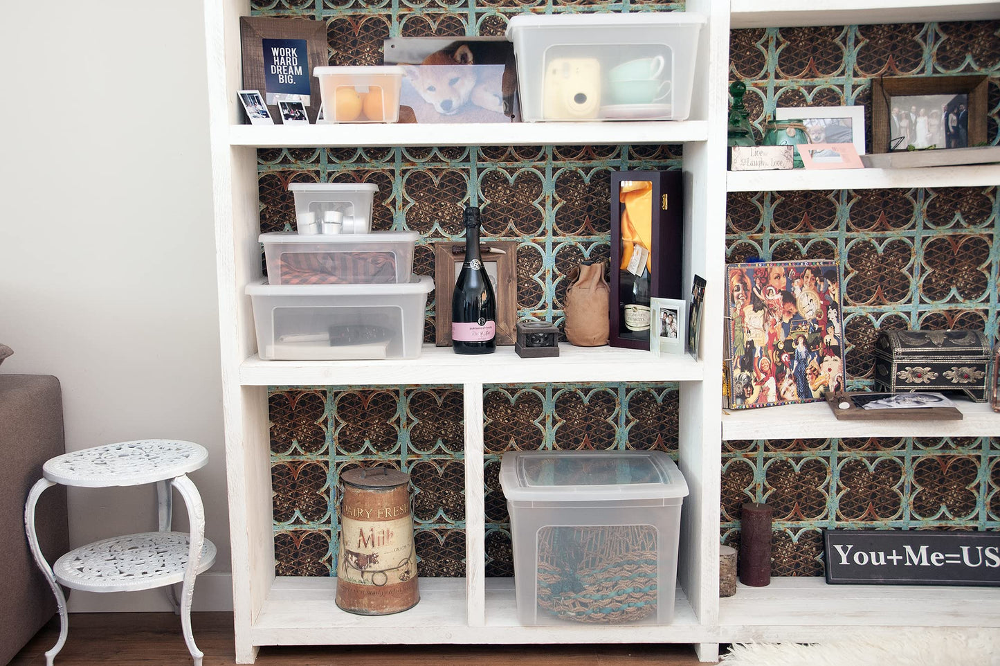 Iris Ohyama, Set of 14 5 Litre Clear Stackable Storage Boxes Living Room Bedroom - Modular Clear Box MCB-5 - Transparent