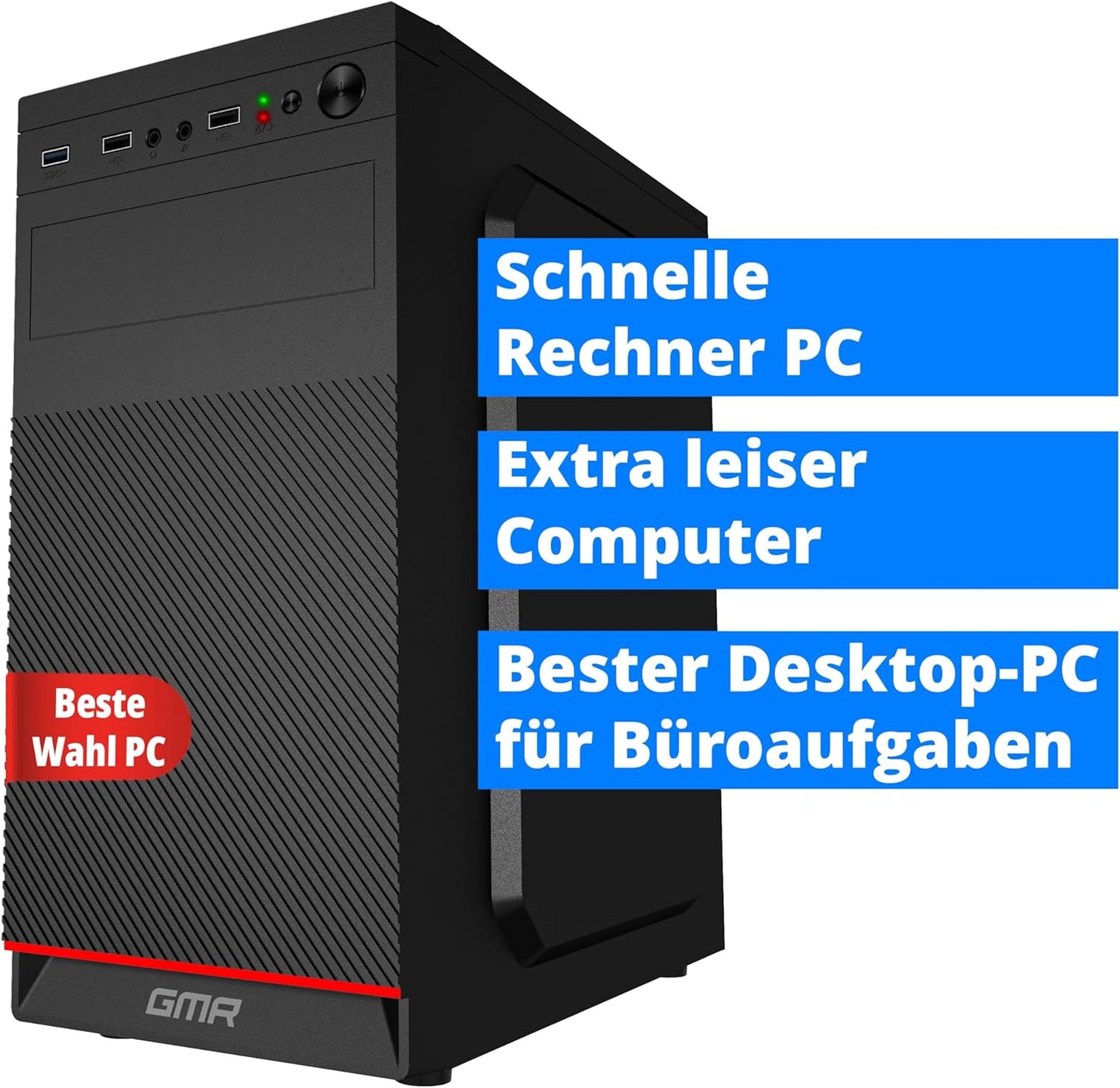 Intel i7 - Business Office Multimedia Computer | 32 GB RAM | 1000GB SSD | DVD ± RW | USB 3.0 | Windows 11 Prof. 64-Bit | Smart ID Card Reader 5-in-1 | WiFi 600 and Bluetooth 5