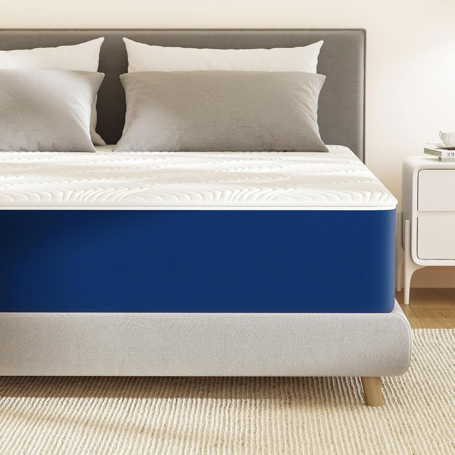 PurrJoys Mattress, 140 x 200 cm, Height 25 cm, Pocket Sprung Core, H3 and H4, 7-Zone, Breathable, Oeko-Tex Certified, for Side Sleepers and Back Sleepers