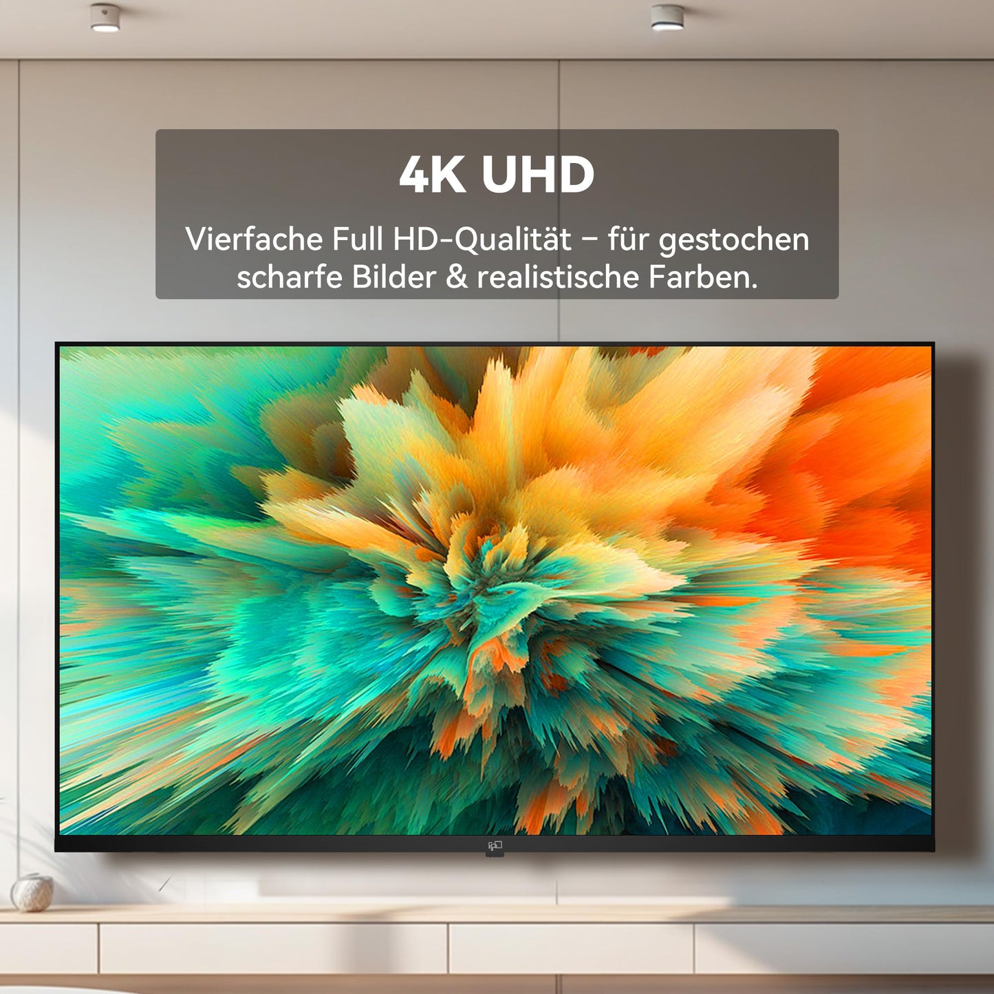 FPD 43 Inch Smart TV 4K UHD LED Flat Screen with Google TV - Google Cast, Bluetooth, HDMI, Live Stream, HDR 10, Dolby Vision, Ultra Thin - Canvas Series, CG43-C1, 2025