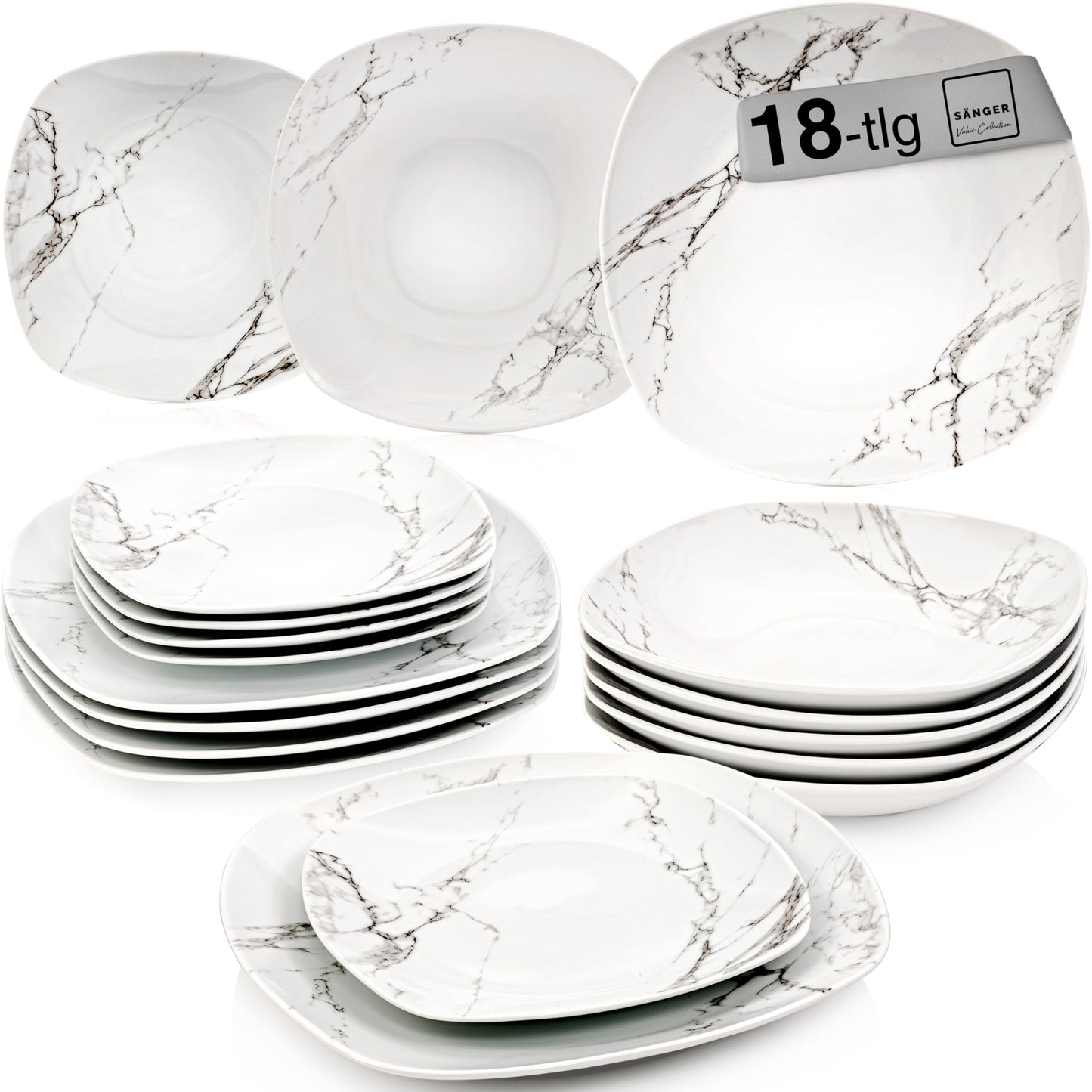 Sänger Bilgola Black Lines Complete Dinner Set