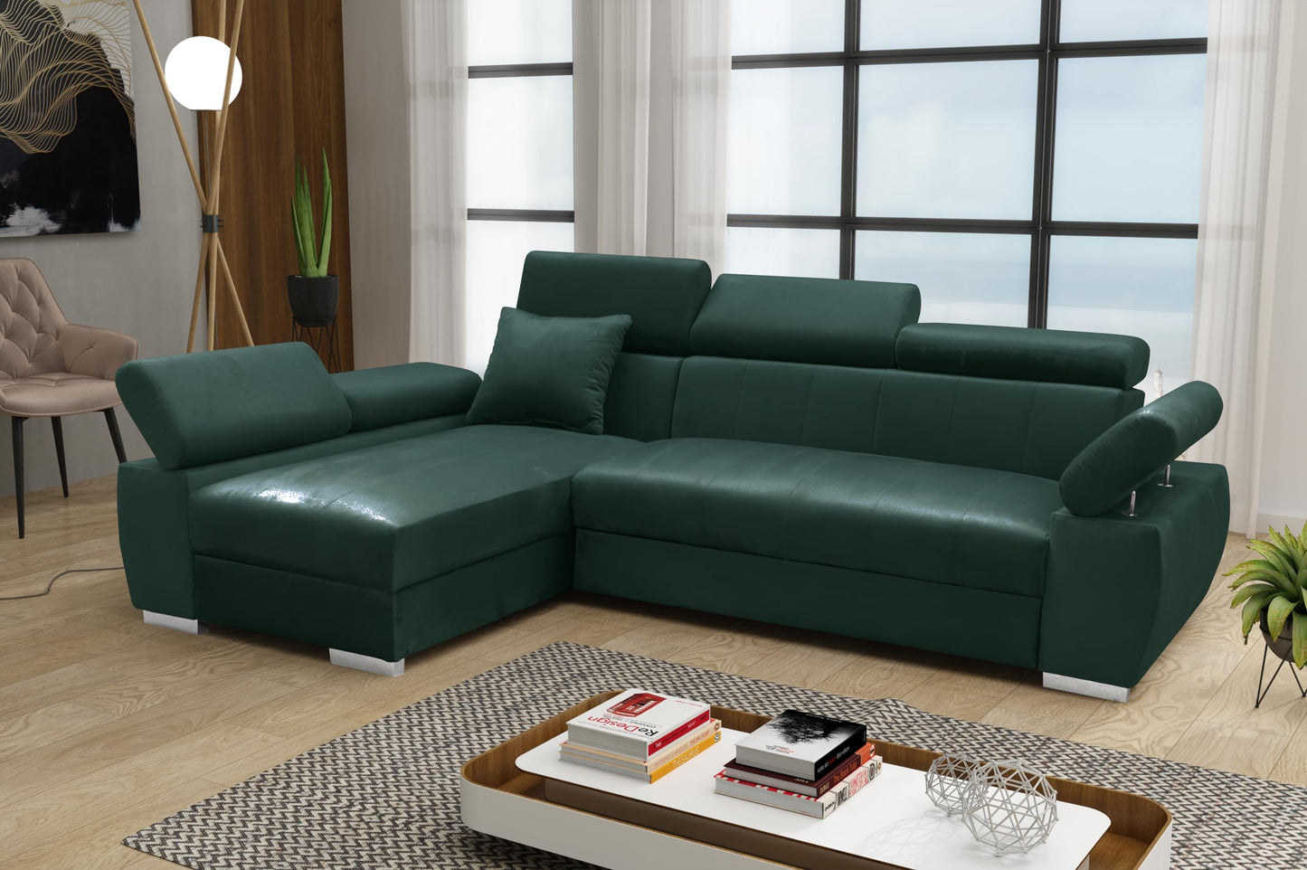 MEBLE-LUX - Ecksofa mit Schlaffunktion