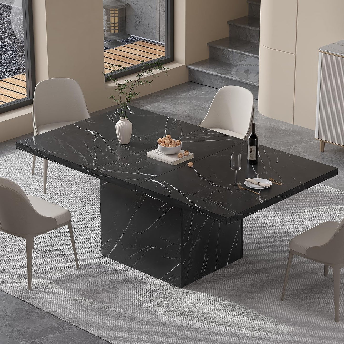 HSH Modern Black Dining Table1