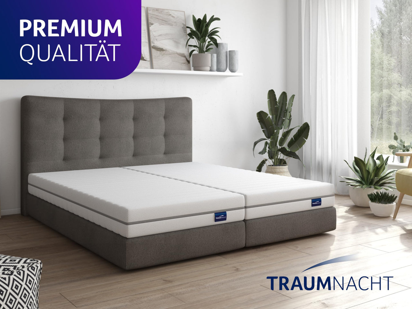 Traumnacht Orthopaedic 7-Zone Cold Foam Mattress, Hardness 3 (H3 - Medium Firm), Oeko-Tex Certified, 140 x 200 cm, Height 16 cm, Produced According to German Quality Standard