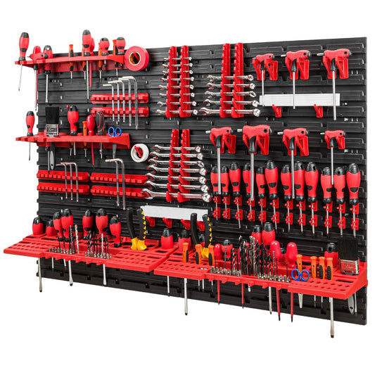 Tool Wall 1152 x 780 mm – Pafen Set Tool Holders with Perforated Wall Storage System Wall Shelf Workshop Shelf