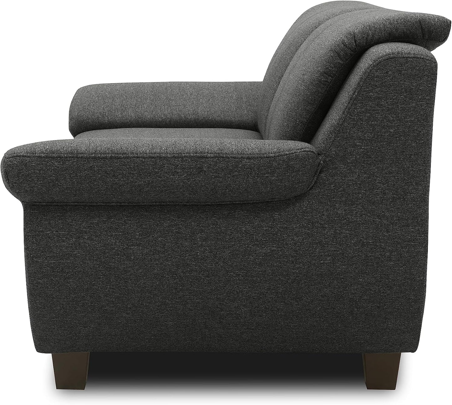 DOMO. collection Panama 3-Seater Sofa 3-Seater Couch Set 3-2-1 Anthracite 207 cm