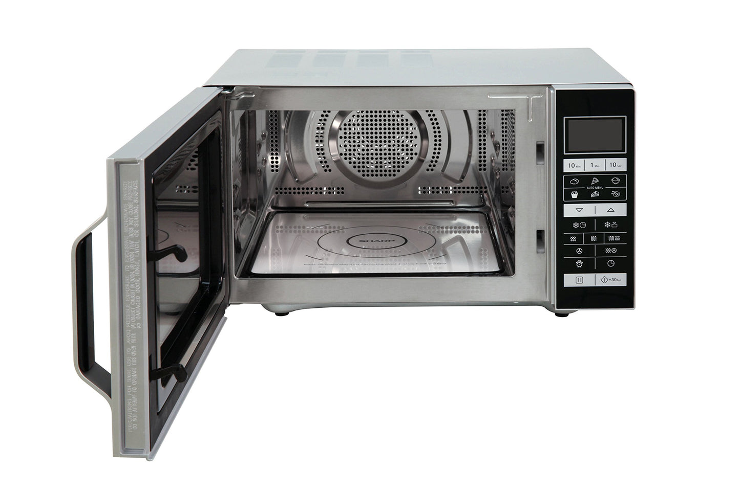 Sharp R843INW 3-in-1 microwave with hot air, grill and convection / 25 L / 800 W / 1000 W grill / 2500 convection / 10 automatic programs / pizza program / metal turntable (30 cm) / silver