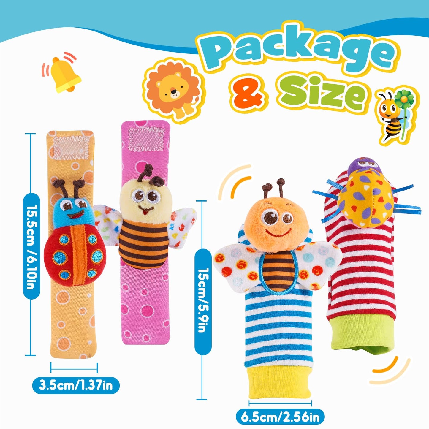 Wootoyz Baby Spielzeug 0-12 Monate, 14 Pcs Rasseln Beißring Set Babies Spielzeug ab 0 3 6 9 Monate Baby Geschenk Junge Mädchen Montessori Spielzeug ab 0-12 Monate Neugeborenen Geschenk Geburt