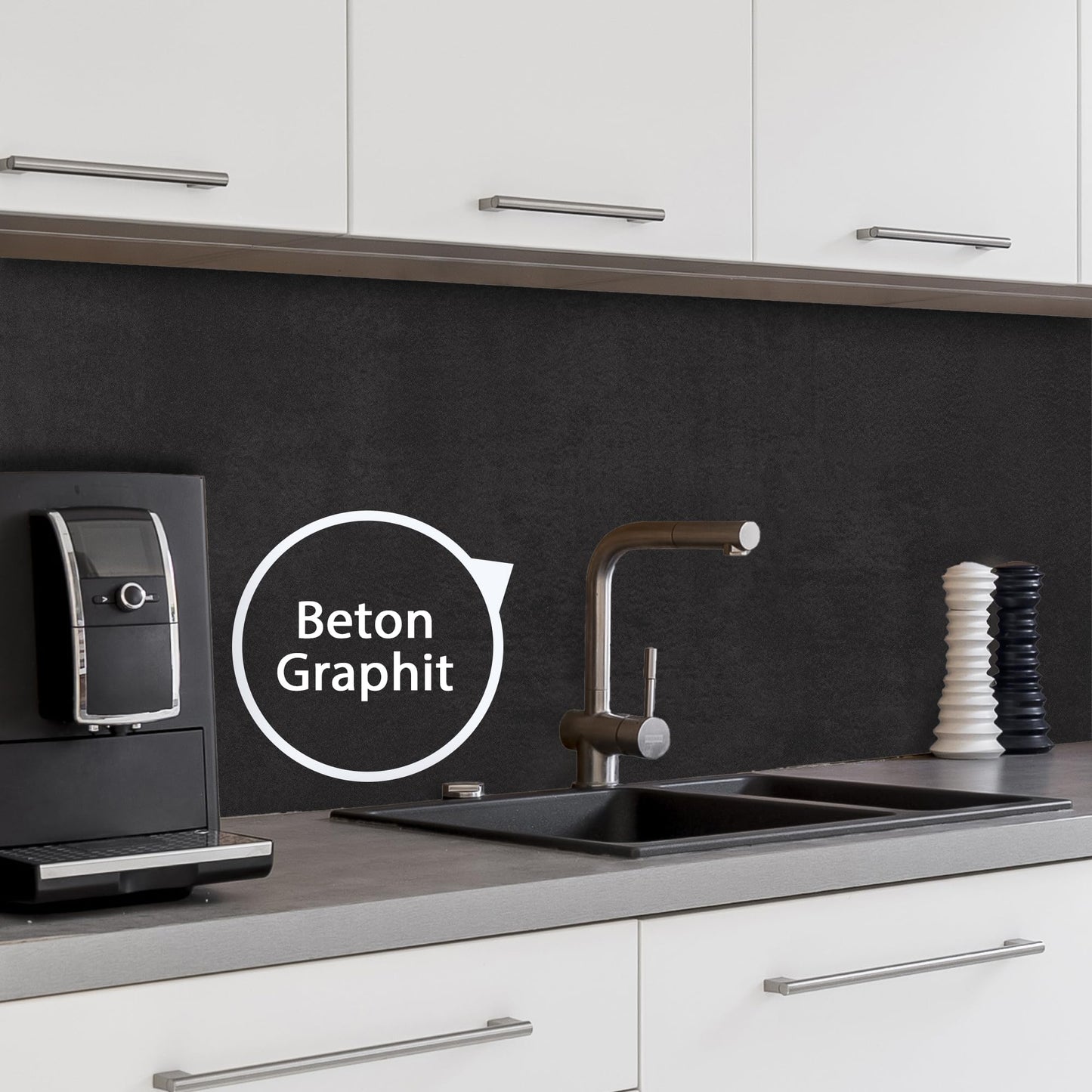 WALLando Premium Kitchen Splashback, Custom Size - Easy to Fit PVC Wall Cladding for Kitchen - Heat Resistant Plastic Panel Splash Guard - White