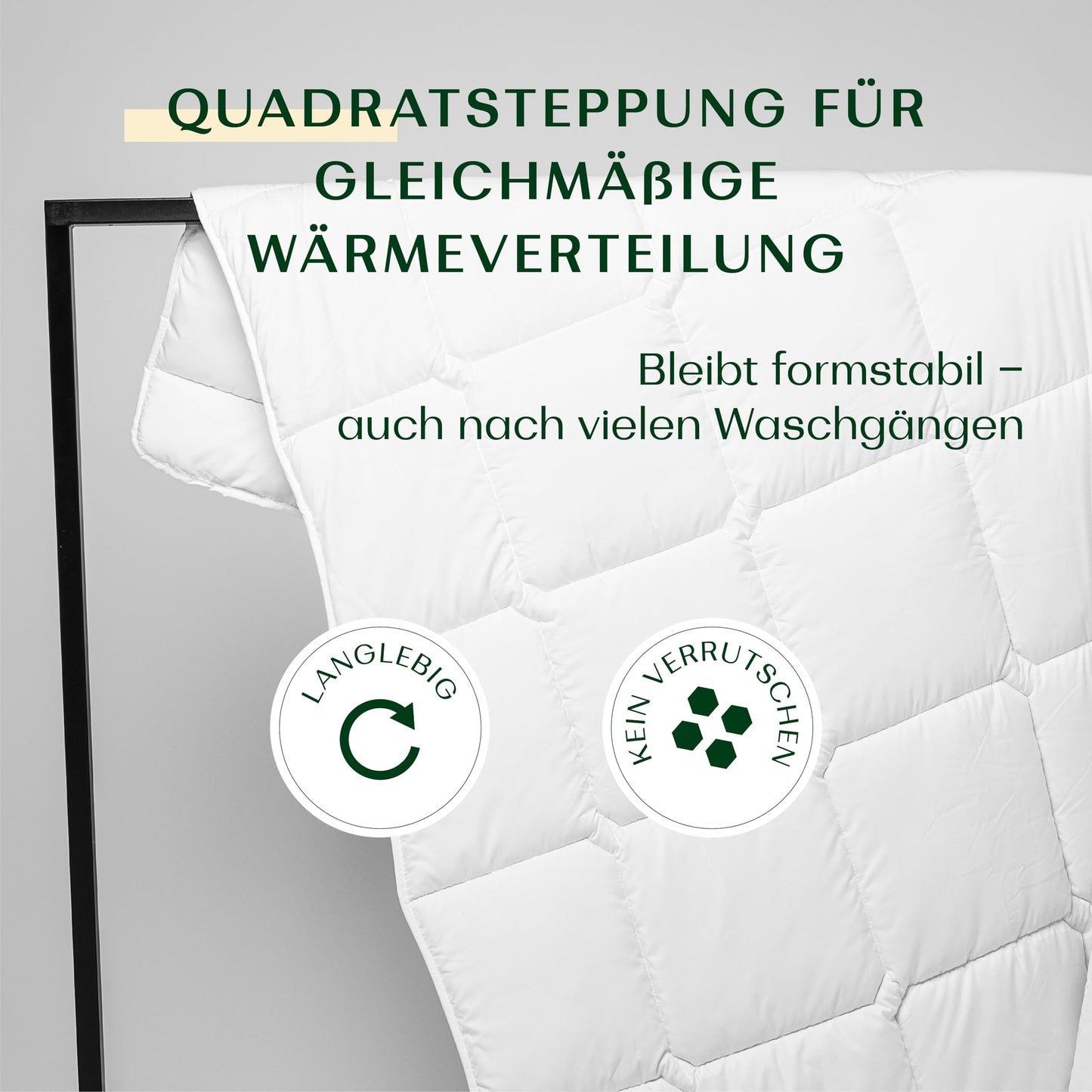 4 Seasons Duvet 135 x 200 cm, 2-Piece - All in One Quilt Summer and Winter Set with Microfibre - 250 GSM All Season Duvet + 150 GSM Summer Duvet, Oeko-Tex Certified & Washable