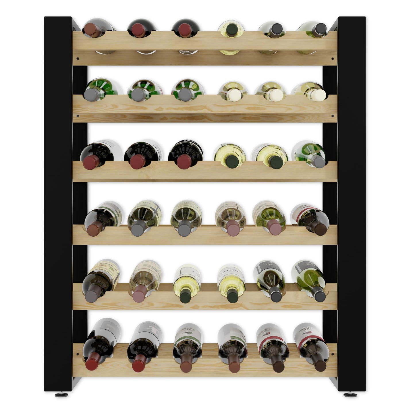 Lenmar RW Series Wooden Wine Rack for Bottles, Loft, Bottles, Wine, Bottle Rack, Cellar Rack, Shelves, Bottle Holder, Wine Stand, etc. (Loft 135, 204 x 104 x 27, 135 Bottles)
