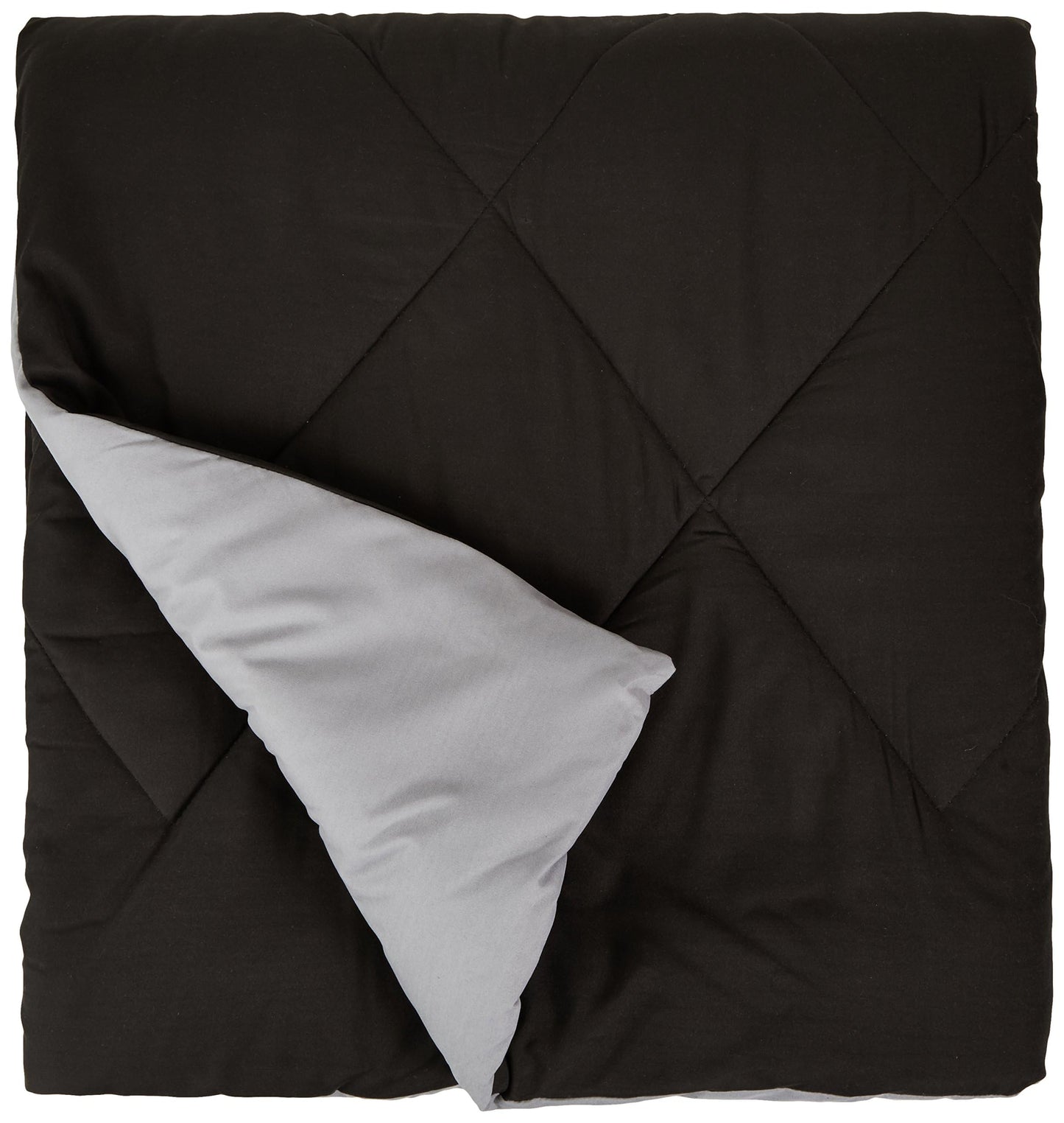 Amazon Basics Reversible Microfibre Quilt 140 x 200 cm Grey/Black