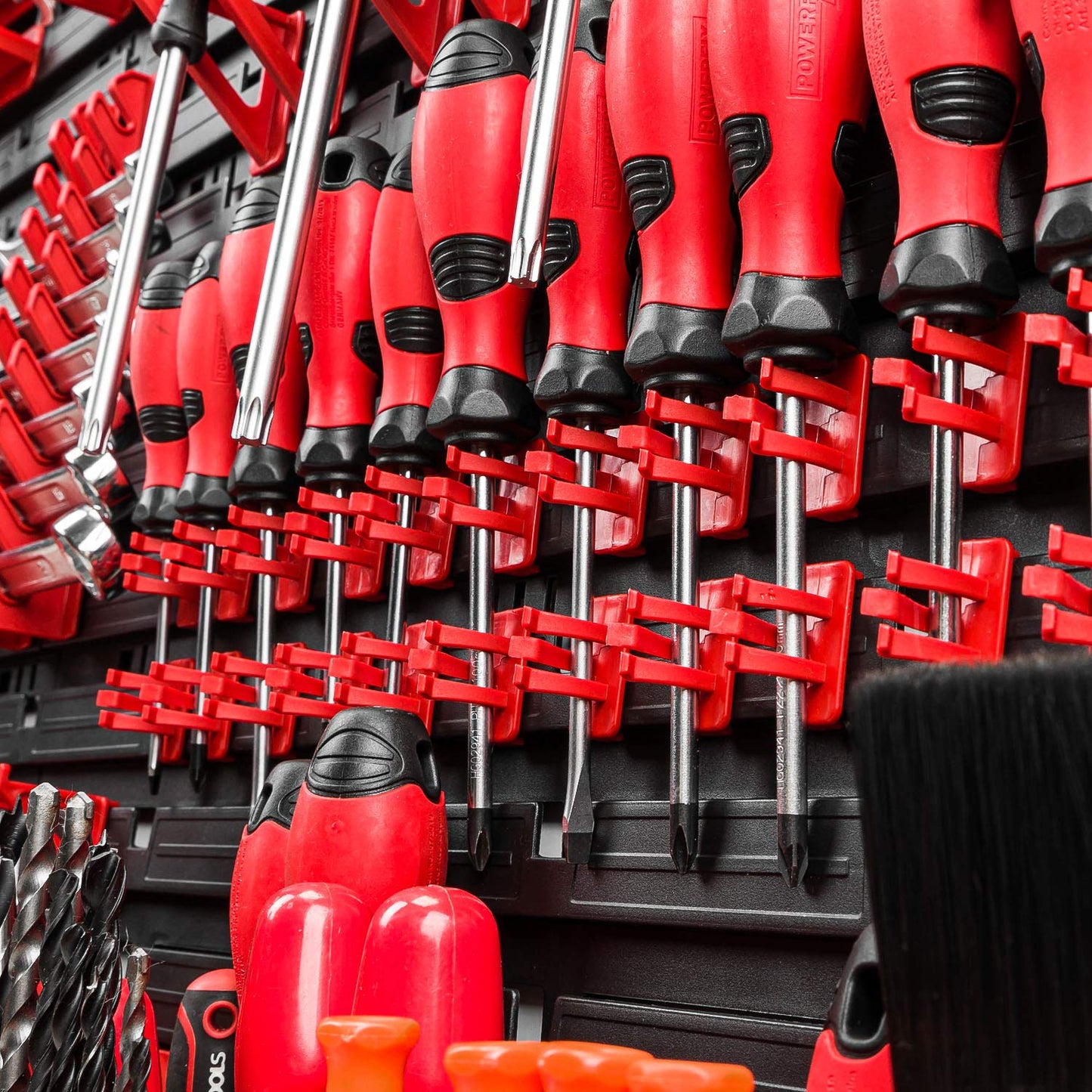 Tool Wall 1152 x 780 mm – Pafen Set Tool Holders with Perforated Wall Storage System Wall Shelf Workshop Shelf