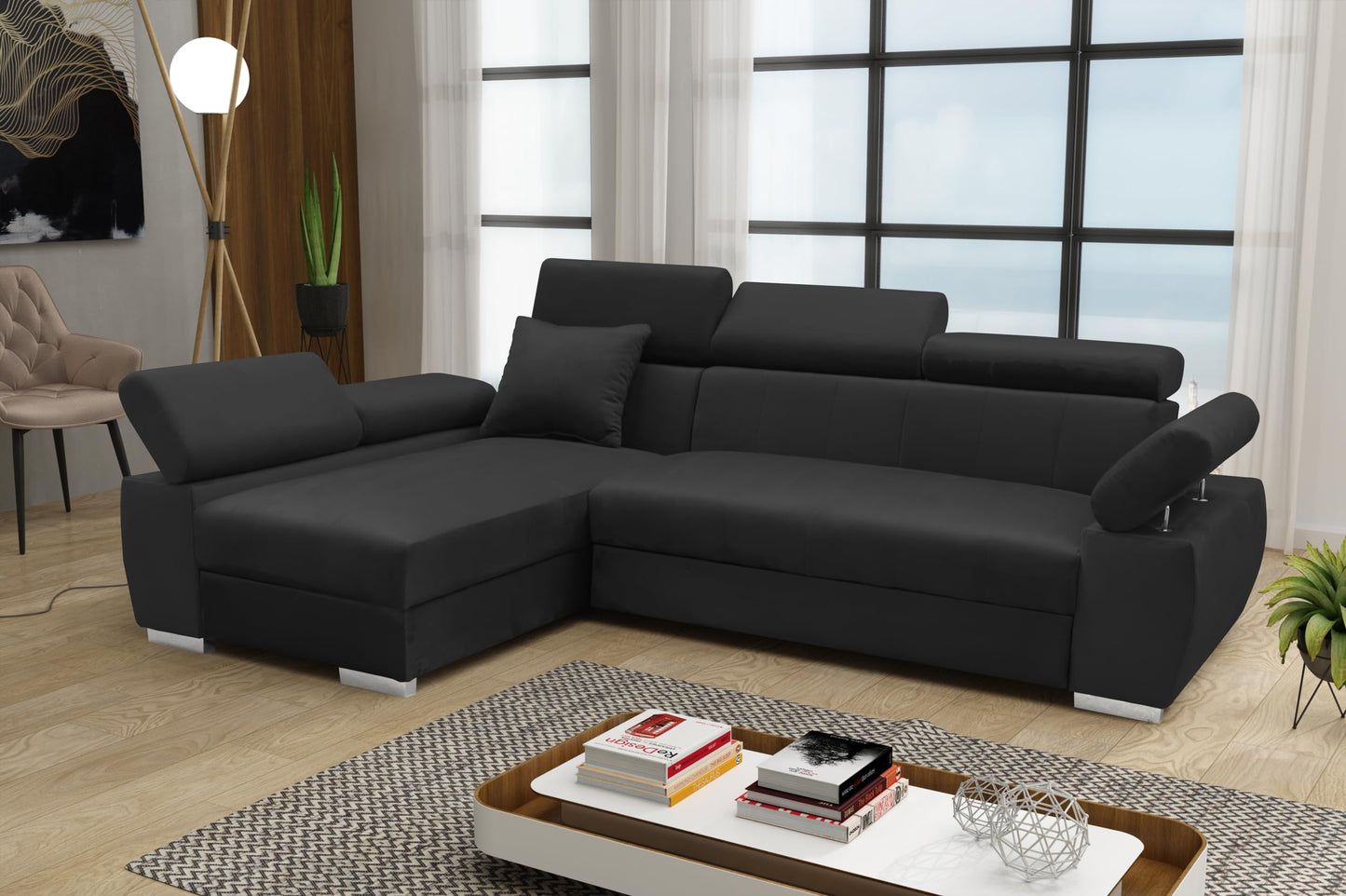 MEBLE-LUX - Ecksofa mit Schlaffunktion