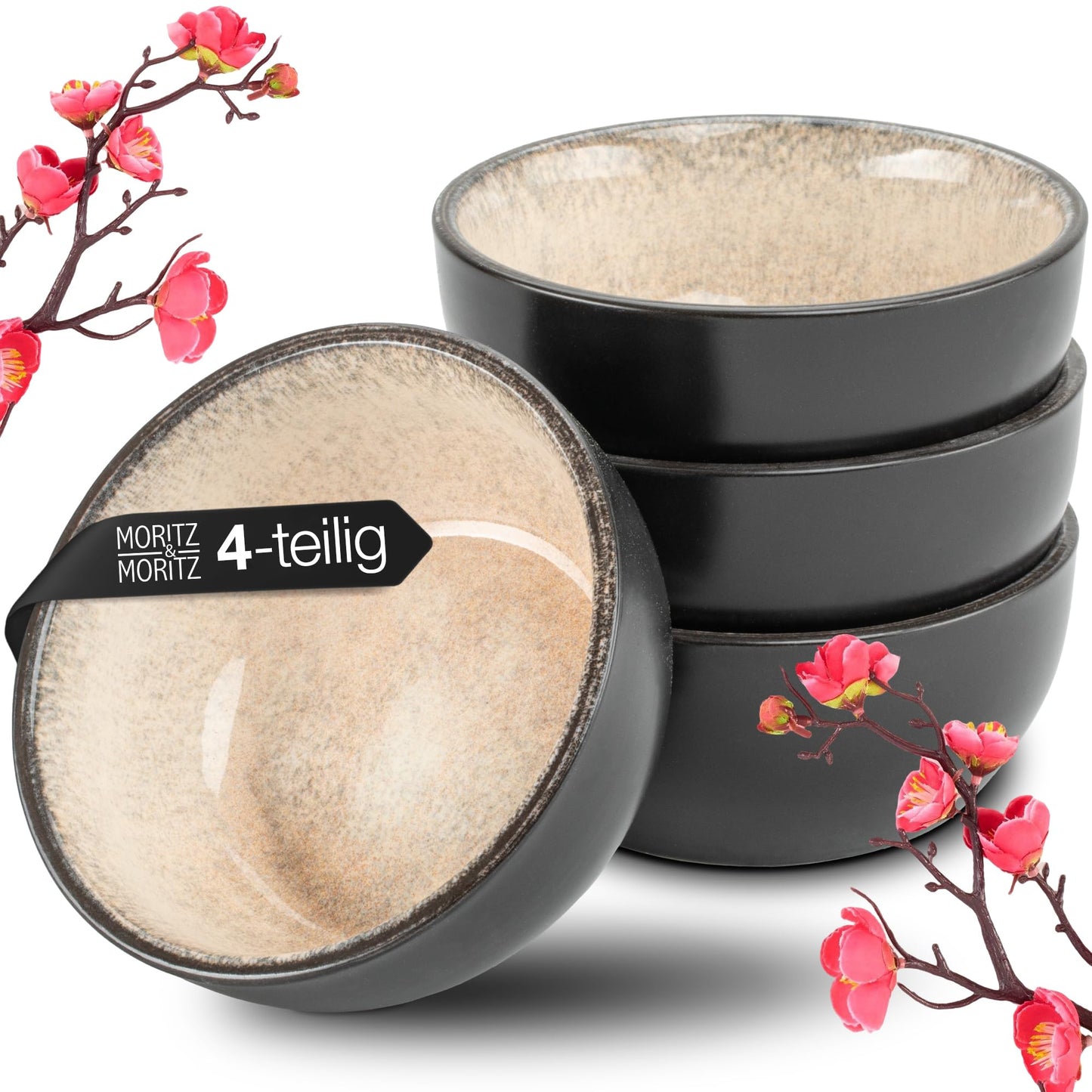 Moritz & Moritz Vida 18-Piece Crockery Set for 6 People, Elegant Plate Set Made of High-Quality Porcelain, Crockery Consisting of 6 x Dinner Plates, 6 x Dessert Plates, 6 x Soup Plates