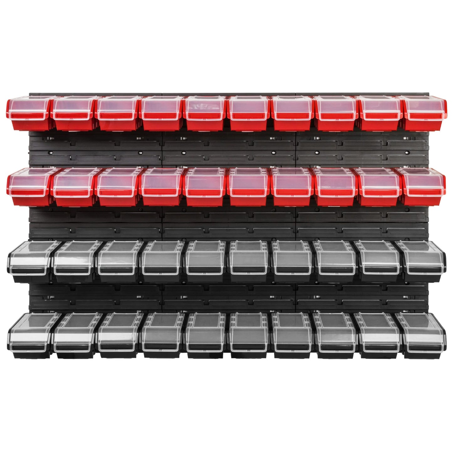 Storage System Workshop Shelving | 117 x 78 cm | Pack of 66 | Wall Shelf with Stacking Boxes - Wall Plates Extra Strong Chute Shelf Warehouse Hole Wall Storage Shelf Garage Shelf (3)