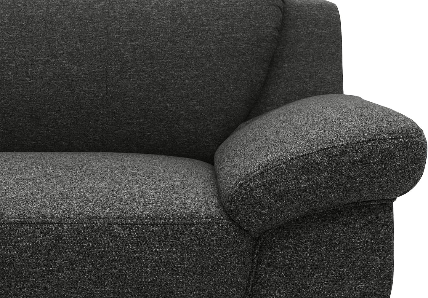DOMO. collection Panama 3-Seater Sofa 3-Seater Couch Set 3-2-1 Anthracite 207 cm