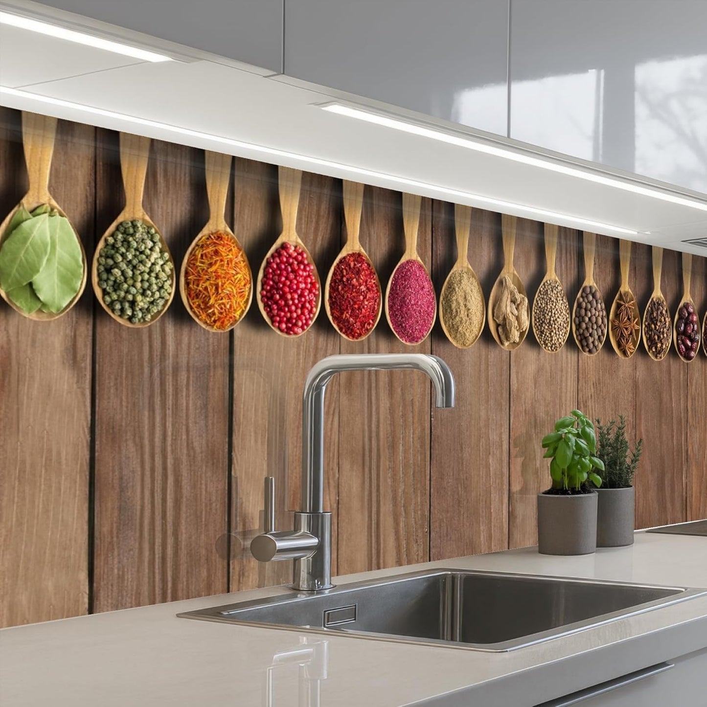 Splash Guard Kitchen Back Wall 60 x 80 cm Kitchen Washable Self-Adhesive Kitchen Wall Kitchen Front Kitchen Back Wall Protection Lavender - Purple - Flowers - Natural