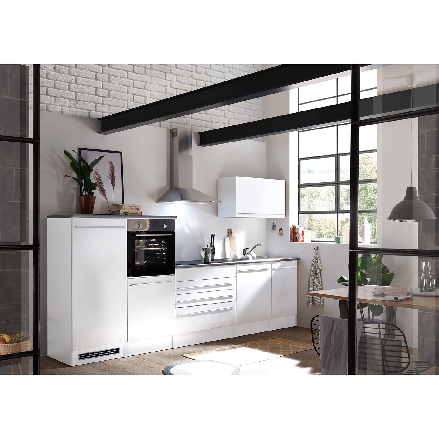 Jazz 84-129-18 Kitchen Unit without Appliances Approx. 320 x 200 x 60 cm Black