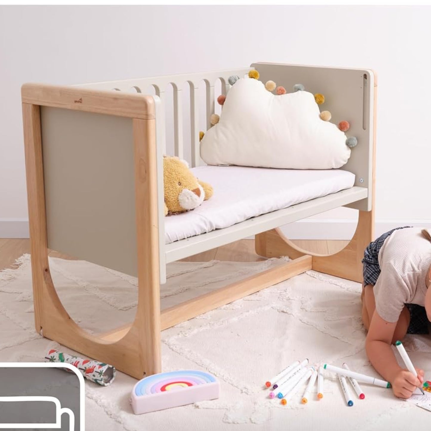 Geuther 4-in-1 Baby Hato Side Cot