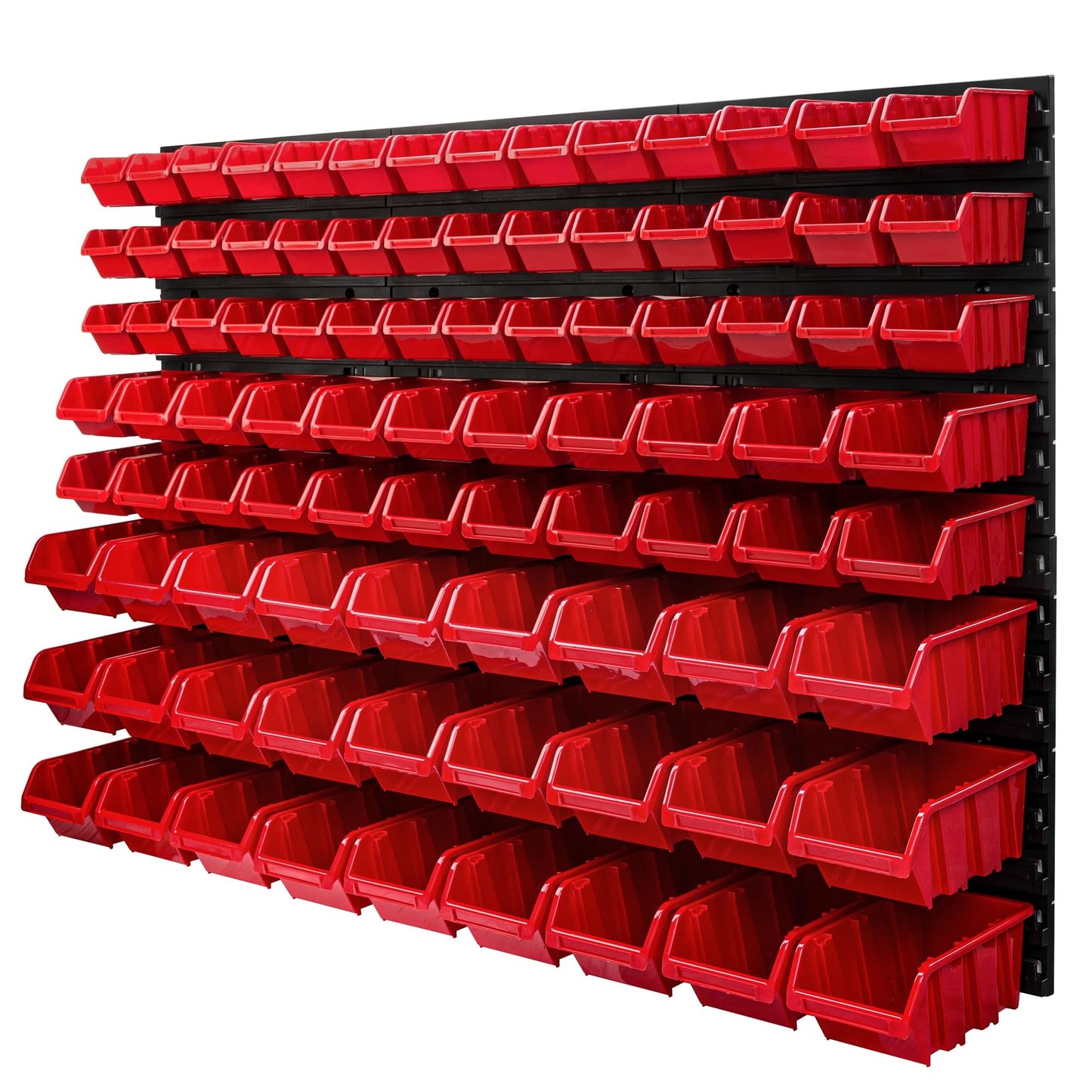 Storage System Wall Shelf 770 x 780 mm | Pack of 82 | Stacking Boxes Storage Boxes | Extra Strong Wall Plates | Shelf Expandable | Workshop Shelf Storage Shelf Workshop Wall Shelf Boltless Shelf