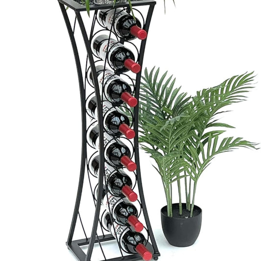 DanDiBo Wine Rack Metal Black Standing Mika 80 cm 96536 Bottle Rack Bottle Stand Bottle Holder Slim Modern