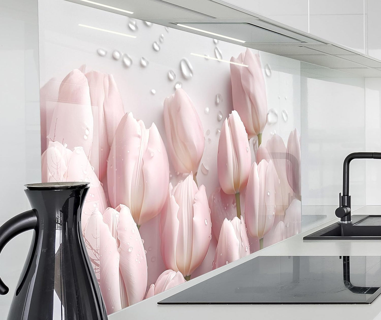 timalo Stove Splash Guard Wall Sink, Kitchen Back Wall Glass Look Acrylic Glass 2 mm Glass Back Wall Acrylic Glass Kitchen Panels Back Wall Protection Plate 60 x 40 cm Herbs Spices Text Guten Appetit