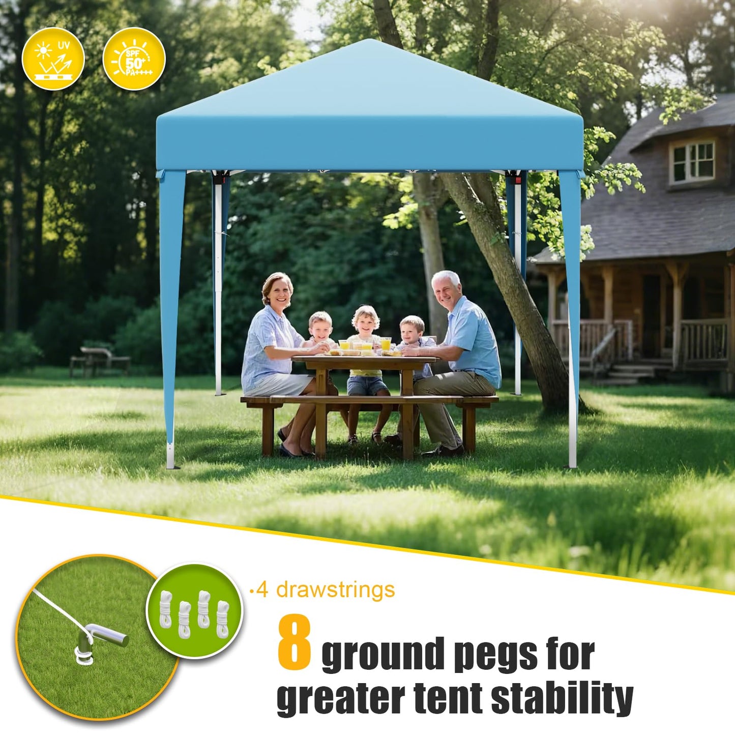 Devoko Gazebo, 3 x 6 cm, Waterproof, Stable, Winterproof, 3-Way Height Adjustment, Folding Gazebo, UV Protection 50+, Folding Gazebo with Carry Bag, for Garden, Outdoor, Camping, Beige