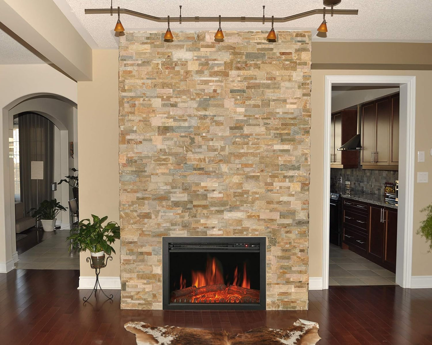 Chemin 'Arte 118 Oxford Insert Electric Fireplace, 2000W, Black, 61 x 18 x 44 cm