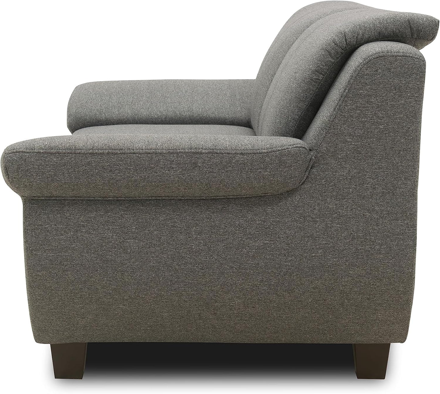 DOMO. collection Panama 3-Seater Sofa 3-Seater Couch Set 3-2-1 Anthracite 207 cm
