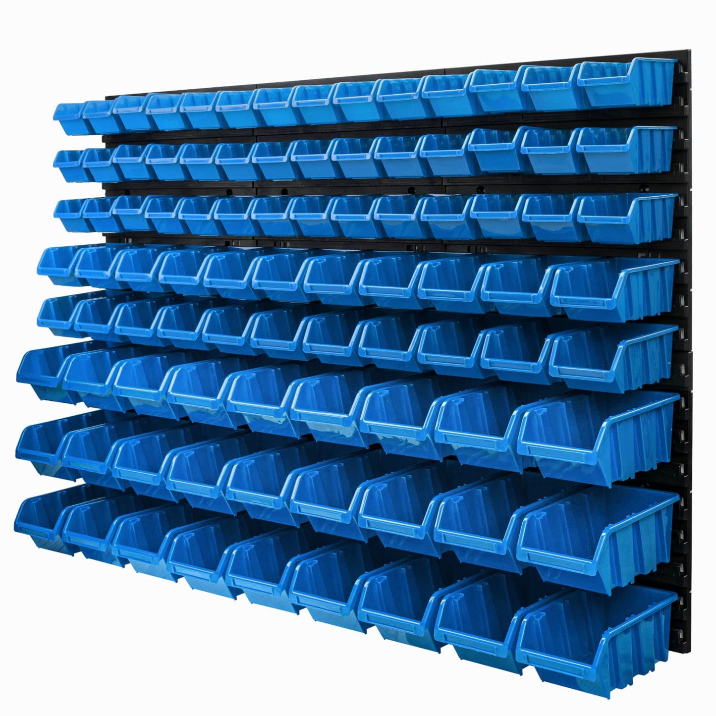 Storage System Wall Shelf 770 x 780 mm | Pack of 82 | Stacking Boxes Storage Boxes | Extra Strong Wall Plates | Shelf Expandable | Workshop Shelf Storage Shelf Workshop Wall Shelf Boltless Shelf