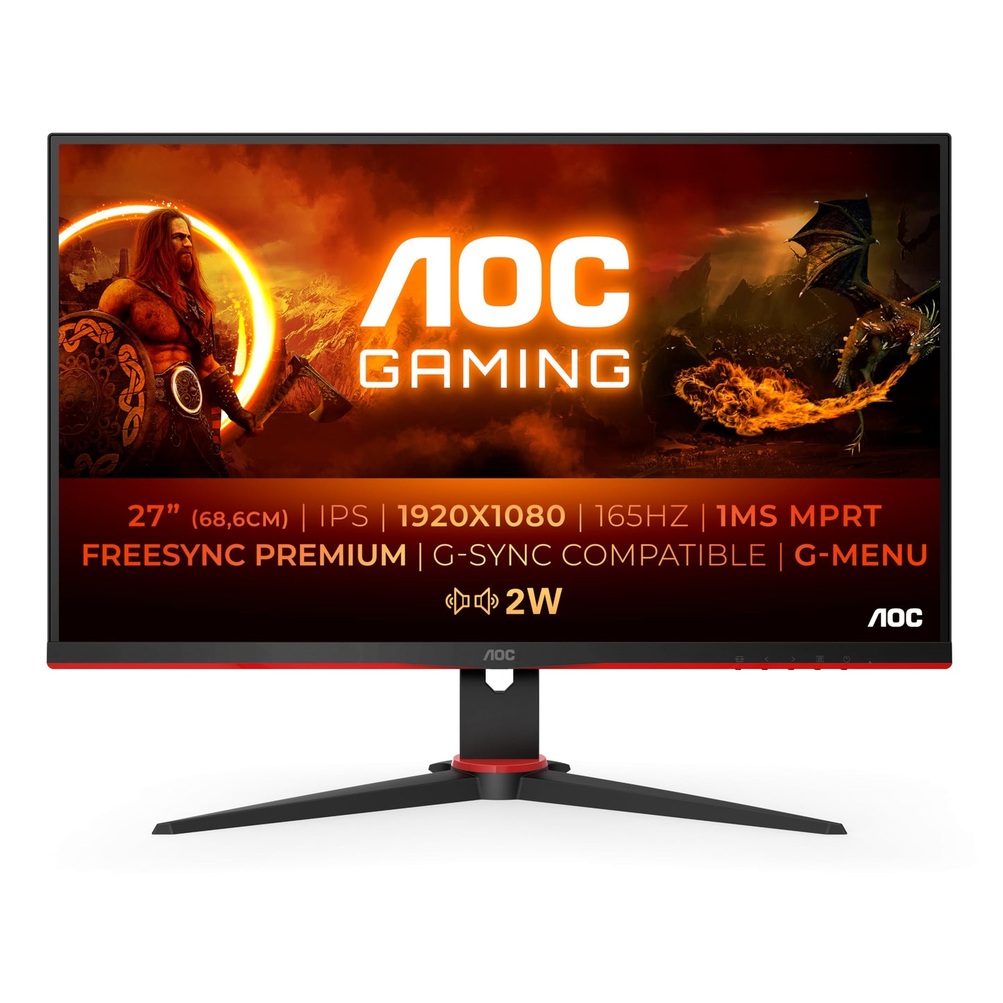 AOC Gaming CU34G2XPD – 34-Zoll-WQHD-Curved-Monitor, 180 Hz, schnelle VA, 1 ms GTG, FreeSync Premium, HDR400, höhenverstellbarer Standfuß (3440 x 1440, HDMI, DisplayPort, USB-Hub)