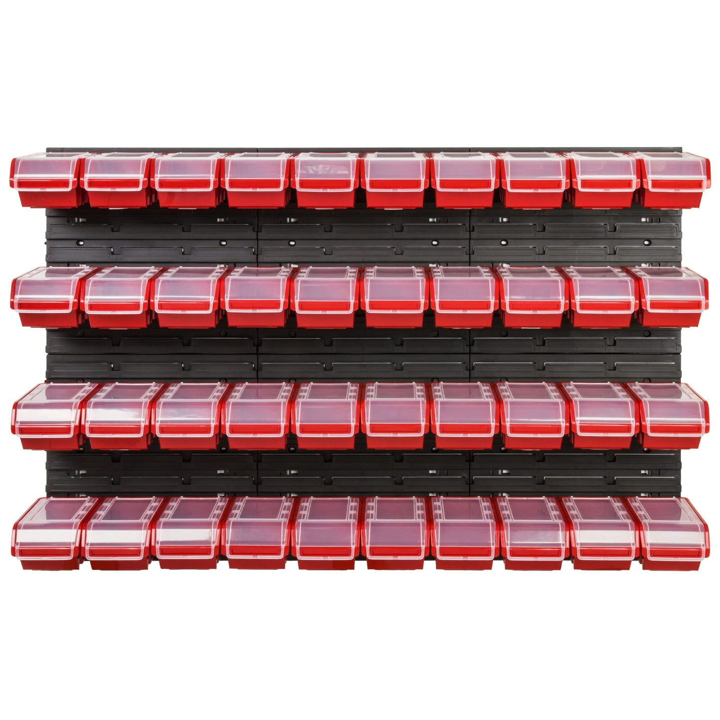 Storage System Workshop Shelving | 117 x 78 cm | Pack of 66 | Wall Shelf with Stacking Boxes - Wall Plates Extra Strong Chute Shelf Warehouse Hole Wall Storage Shelf Garage Shelf (3)